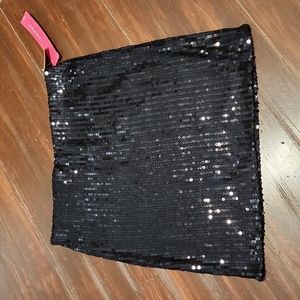 NWT Xhiliaration Black Sequin Skirt (0788)